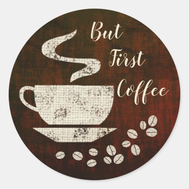 But First Coffee - Envelope Stickers (Front)