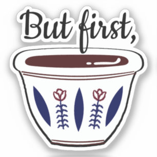 But First Coffee Finjaan Qahwah Arabiyah Arabic Sticker