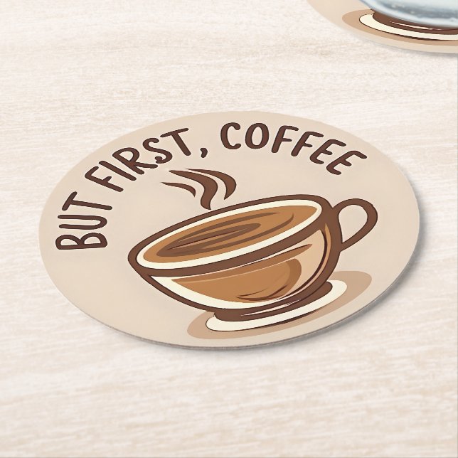 But First Coffee Lovers Coasters (Angled)