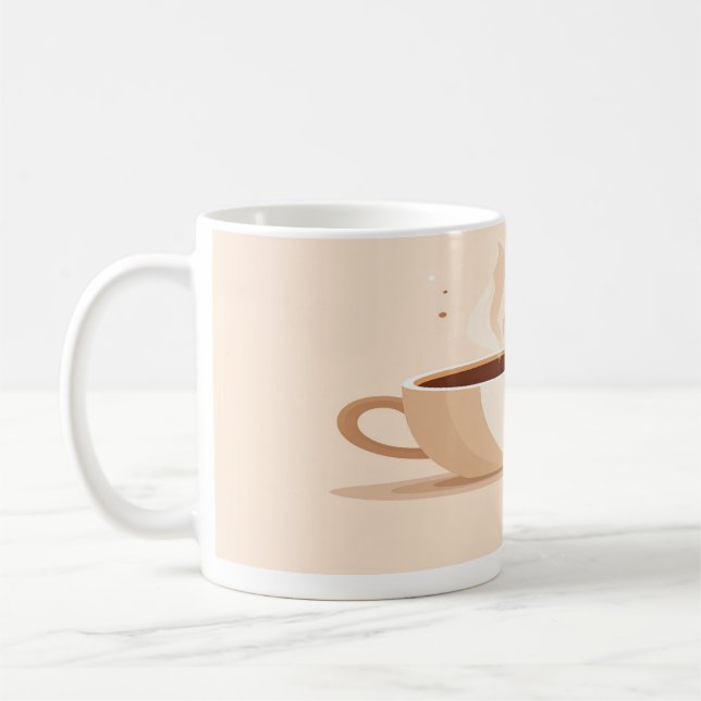 But First, Coffee” Minimalist Coffee Lover Mug (Left)