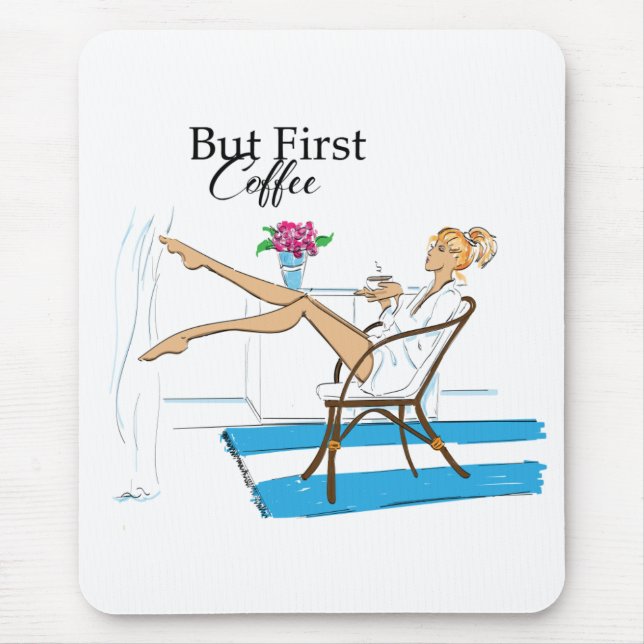 But First Coffee Mousepad (Front)