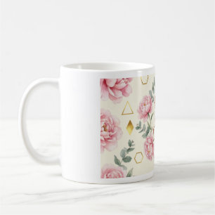 But First Coffee Mug Floral Rose Gold Coffee Cup