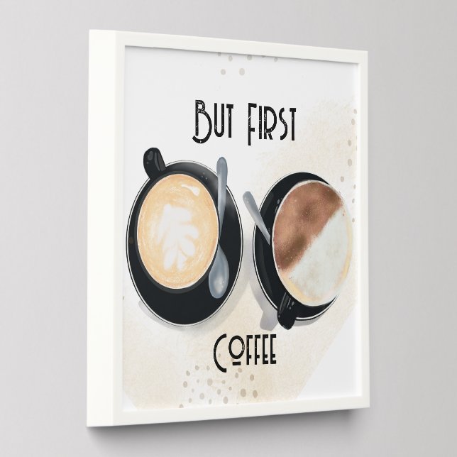 But First Coffee Peel And Stick Photo Tile (Angled)