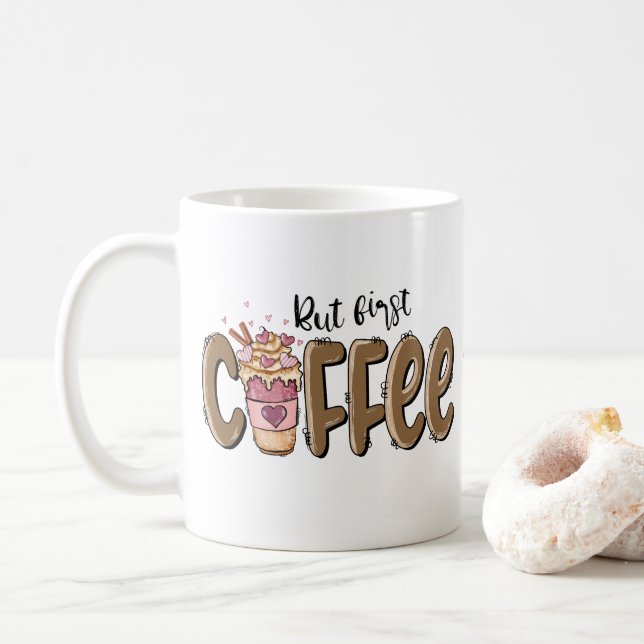 But First Coffee Personalized Sublimation Mug (With Donut)