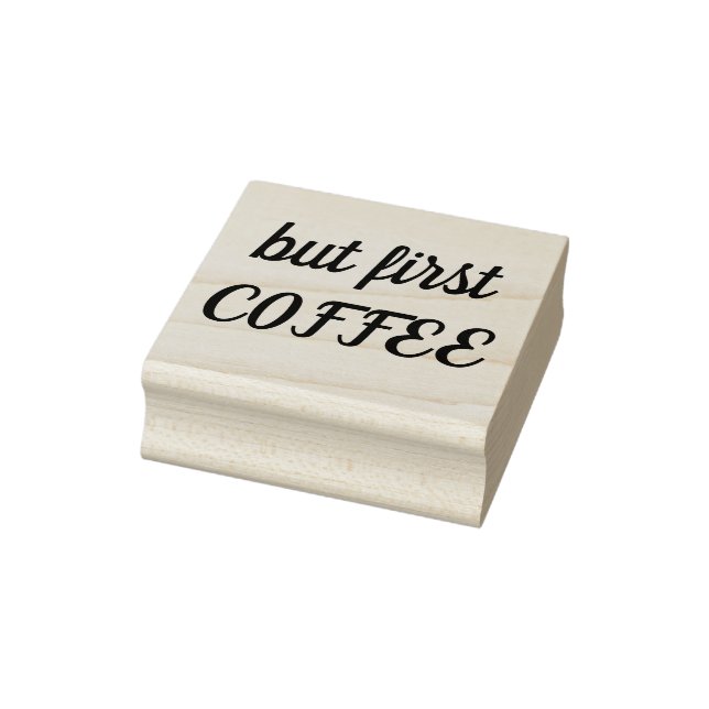 But First Coffee rubber stamp, coffee lovers gift Stamp (Stamp)