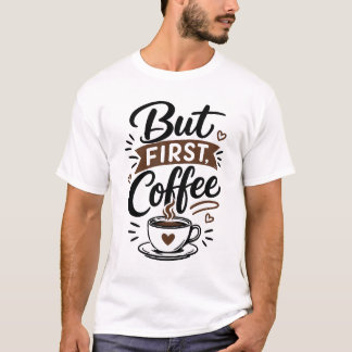 But First, Coffee T-Shirt – Funny Coffee Lover Quo