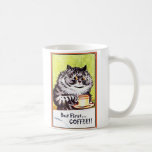 &quot;but First Coffee&quot; Vintage Louis Wain Cat Mug at Zazzle