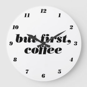 but first, coffee wall clock