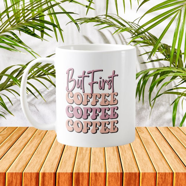 but first coffee word art mug (Creator Uploaded)