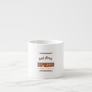 But First Espresso Retro Coffee 6 oz Specialty Mug