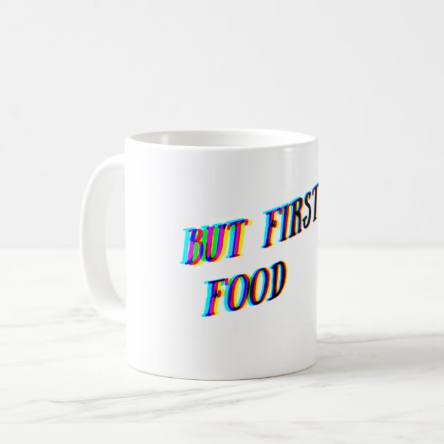 But First Food Rainbow Glow Mug (Front Left)