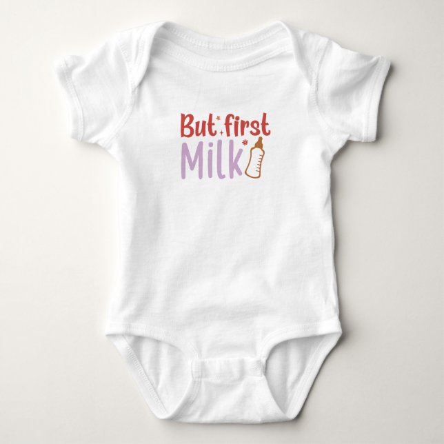 But First Milk - Toddler/Baby Boy Clothe Bodysuits (Front)