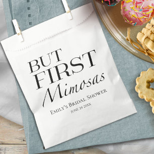 But First Mimosas   Minimalist Bridal Shower Favor Bag