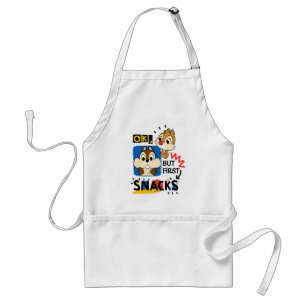 But First Snacks Chipmunks Adult Apron