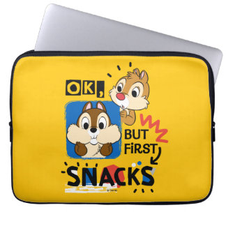 But First Snacks Chipmunks Laptop Sleeve