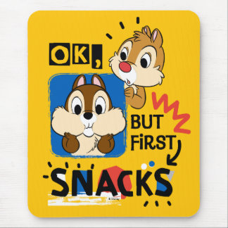 But First Snacks Chipmunks Mouse Pad