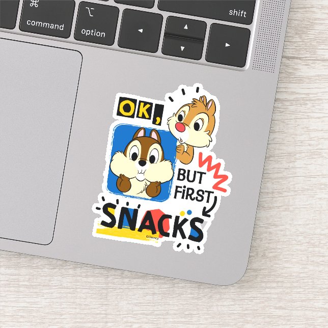 But First Snacks Chipmunks Sticker (Detail)