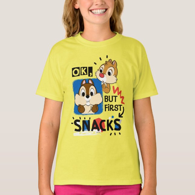 But First Snacks Chipmunks T-Shirt (Front)