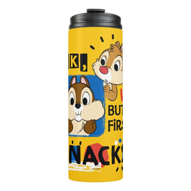 But First Snacks Chipmunks Thermal Tumbler (Front)