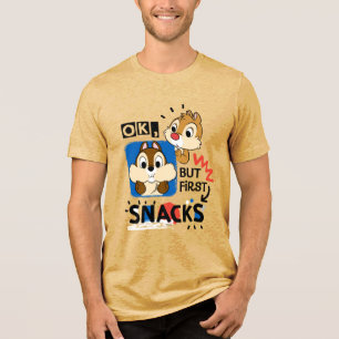 But First Snacks Chipmunks Tri-Blend Shirt