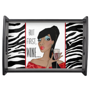 "But First, Wine!" Serving Tray