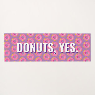 But First, Yoga and Donuts Fun Modern Pattern Yoga Mat