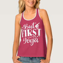 But First Yoga Magenta Pink Tank Top