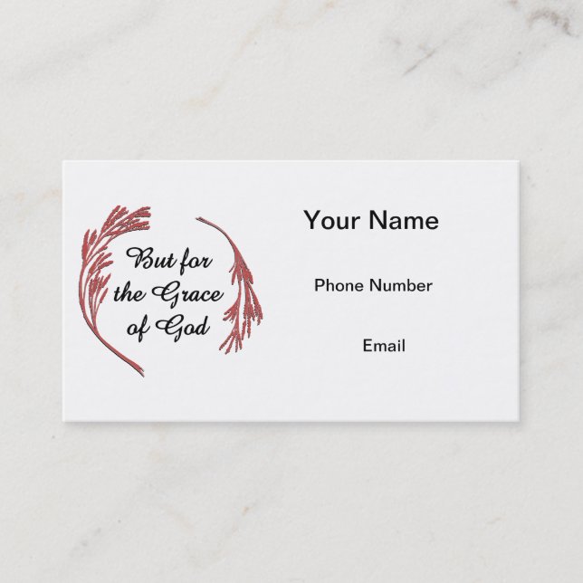 But for the Grace of God Quote Calling Card (Front)