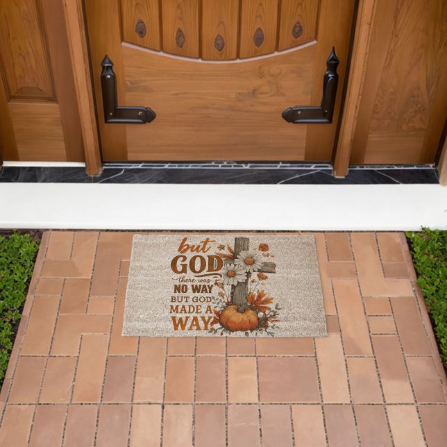 But God Made A Way  Fiber Doormat (Insitu (Outdoor))