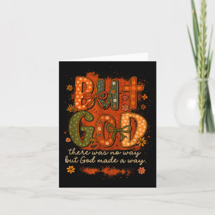 But God Made A Way Vintage Christian Faith Quote Card