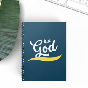 But God Retro Christian Bible Notebook