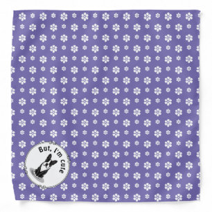 But, I'm Cute Boston Terrier (black) Funny Dog Bandana