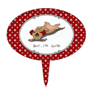 But, I'm Cute - Dog Obedience Training Funny Cake Topper