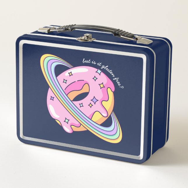 But Is It Gluten Free? Donut  Metal Lunch Box (Front)