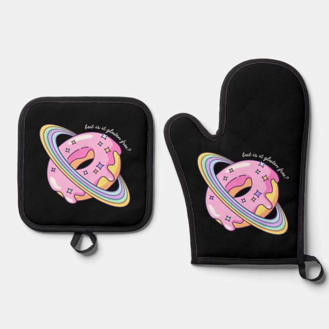 But Is It Gluten Free? Donut  Oven Mitt & Pot Holder Set (Front)
