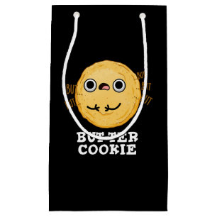 But-ter Cookie Funny Food Pun Dark BG Small Gift Bag