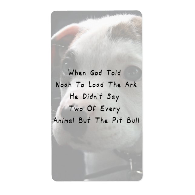 But The Pit Bull Label (Front)