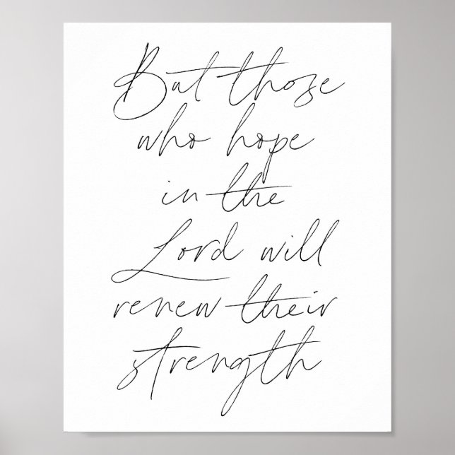 But those who hope in the Lord will renew their Poster (Front)