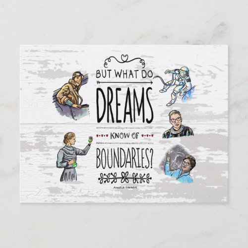 But What Do Dreams Know of Boundaries Earhart Postcard