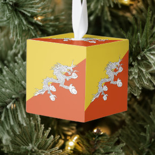 Butane flag cube ornament