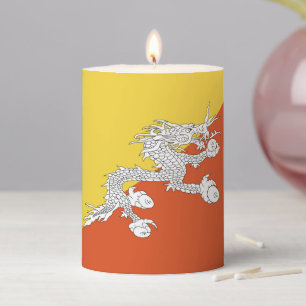 Butane flag pillar candle