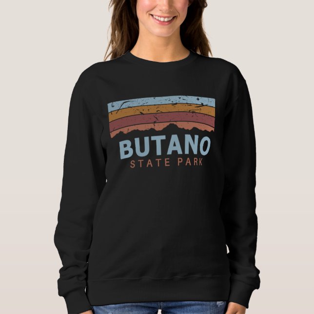 Butano State Park California Retro Cool Sweatshirt (Front)