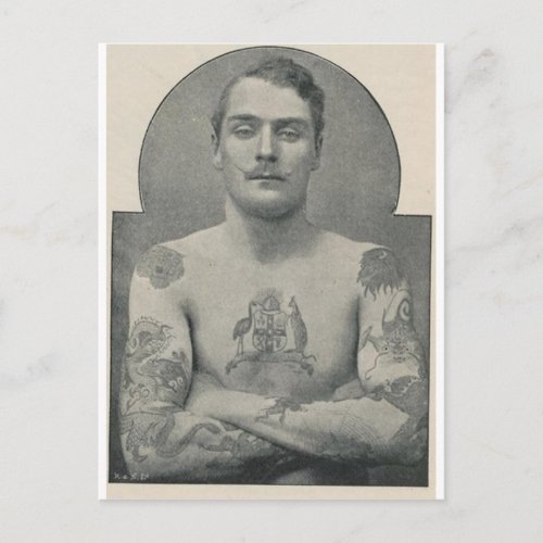 Butch Bruce the tattooed Australian sailor Postcard