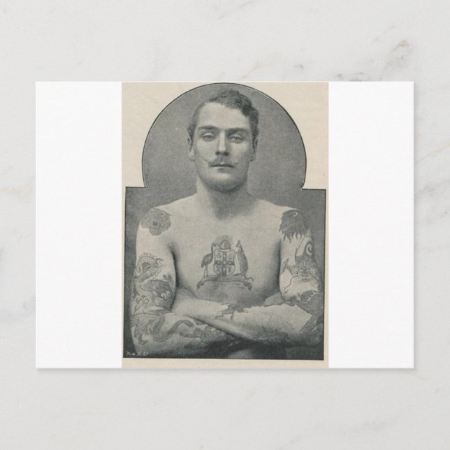 Butch Bruce, the tattooed Australian sailor Postcard (Front)