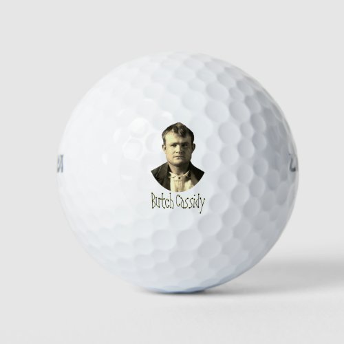 Butch Cassidy USA Outlaw Folk Hero Sepia Golf Balls