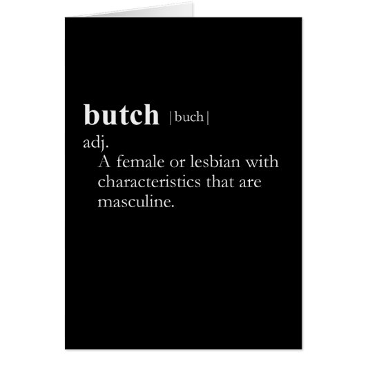 BUTCH (definition) Cards (Front)