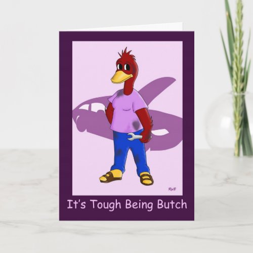 Butch Duck Lesbian Birthday Card
