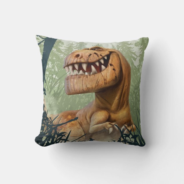 Butch In Forest Throw Pillow (Front)