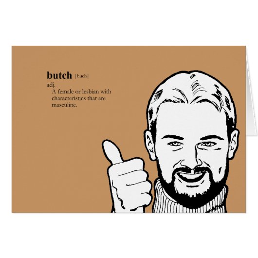BUTCH lesbian Cards (Front Horizontal)