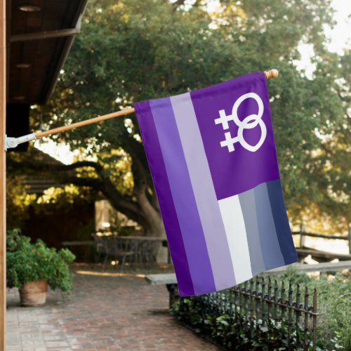 Butch Lesbian Love Pride House Flag
